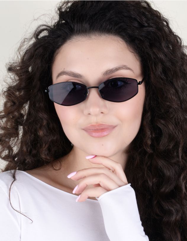 Окуляри сонцезахисні шестикутники з тонкими дужками | 262818-02-XX - A-SHOP
