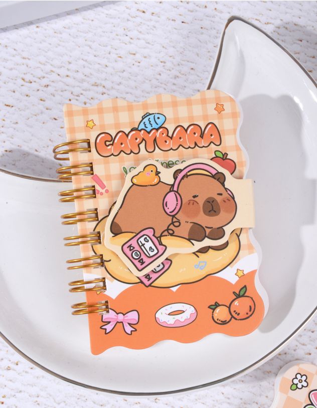 Блокнот з принтом капібари | 262125-34-XX - A-SHOP