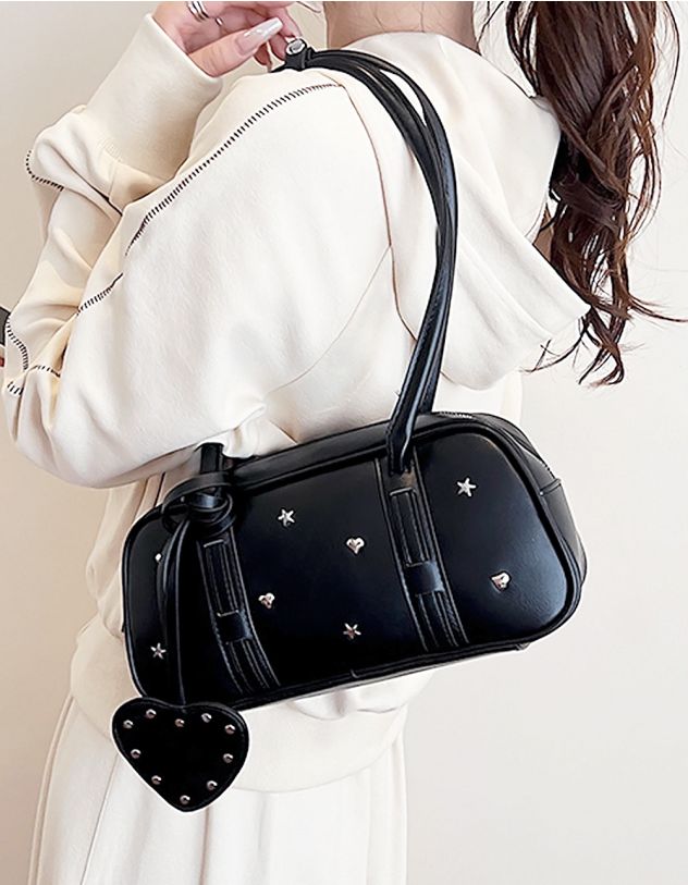 Сумка на плече з брелоком у вигляді серця | 265657-02-XX - A-SHOP