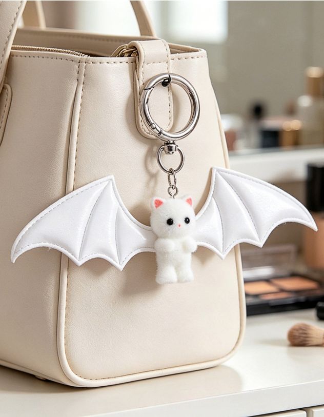 Брелок на сумку у вигляді котика з крилами кажана | 267952-01-XX - A-SHOP