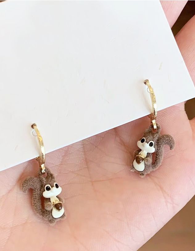 Сережки у вигляді білочки | 263404-12-XX - A-SHOP