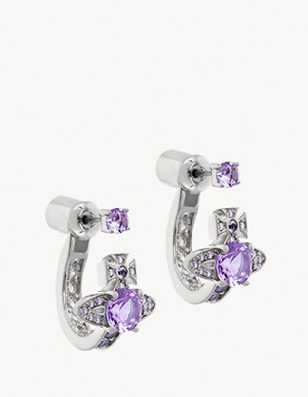 Сережки з Сатурном декоровані стразами | 258431-63-XX - A-SHOP