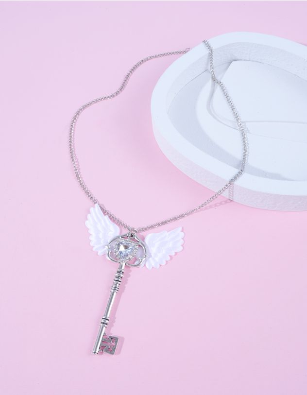 Підвіска на шию з кулоном у вигляді ключа з крилами | 264059-05-XX - A-SHOP