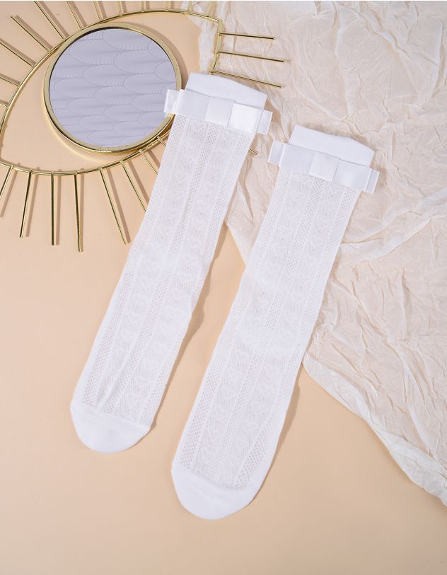 Шкарпетки з бантом та серцями | 264981-01-XX - A-SHOP