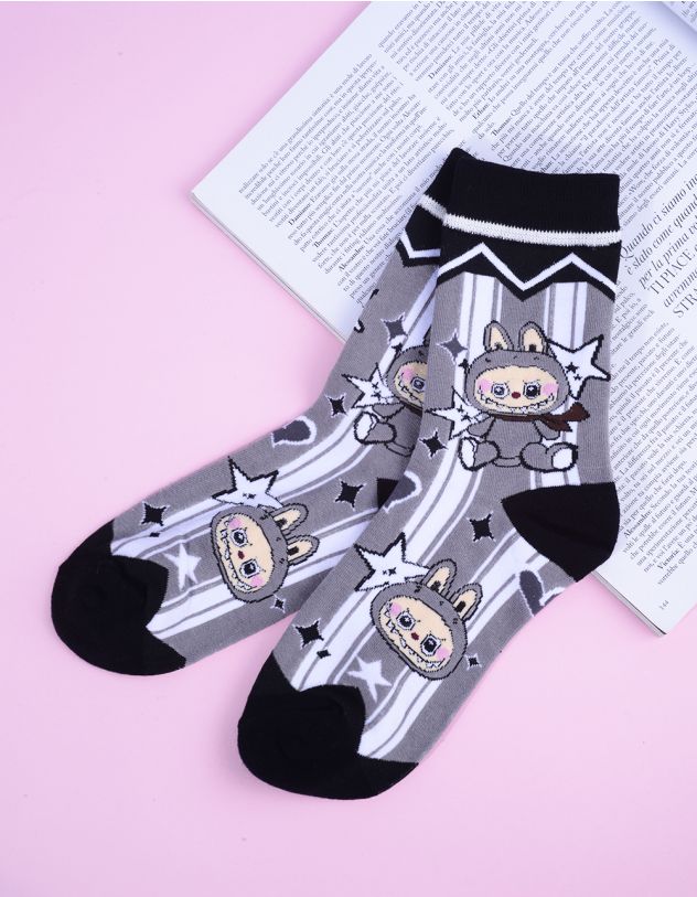 Шкарпетки з принтом монстра Лабубу | 265618-28-XX - A-SHOP