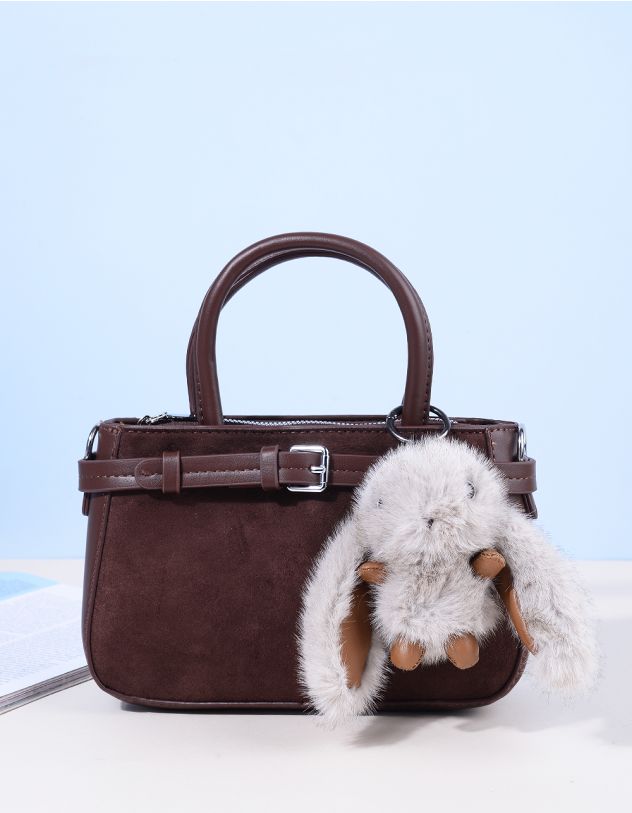 Сумка на довгому ремінці з брелоком у вигляді кролика | 265956-33-XX - A-SHOP