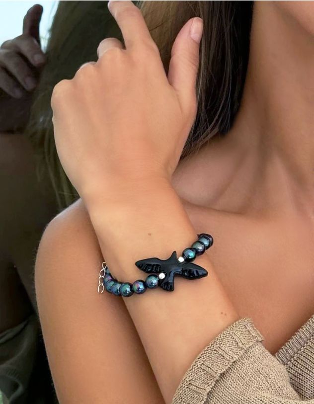 Браслет на руку із намистин з птахом | 265287-02-XX - A-SHOP