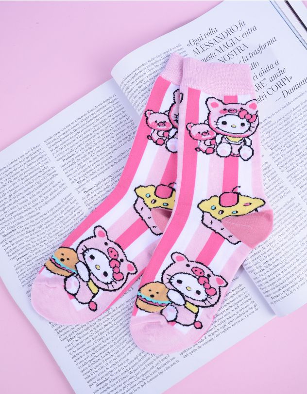 Шкарпетки з принтом персонажа аніме Кітті | 265611-71-XX - A-SHOP