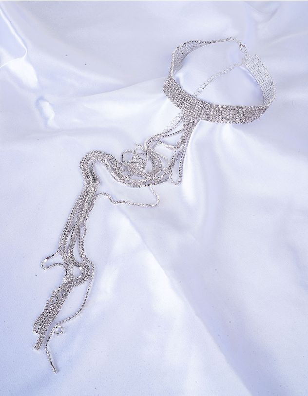 Чокер на шию з ланцюжками із страз | 256503-06-XX - A-SHOP