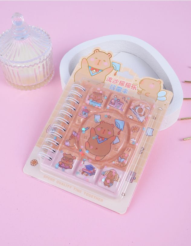 Блокнот з принтом капібари | 263906-18-XX - A-SHOP