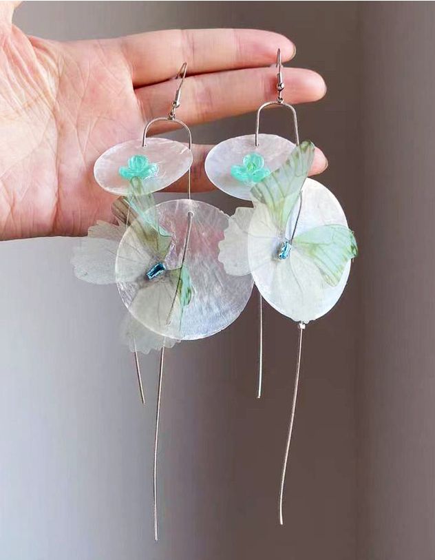 Сережки довгі з метеликом | 265148-62-XX - A-SHOP