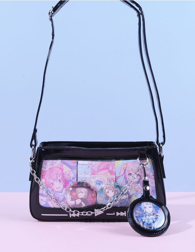 Сумка на плече голографічна з ланцюжком | 262330-02-XX - A-SHOP