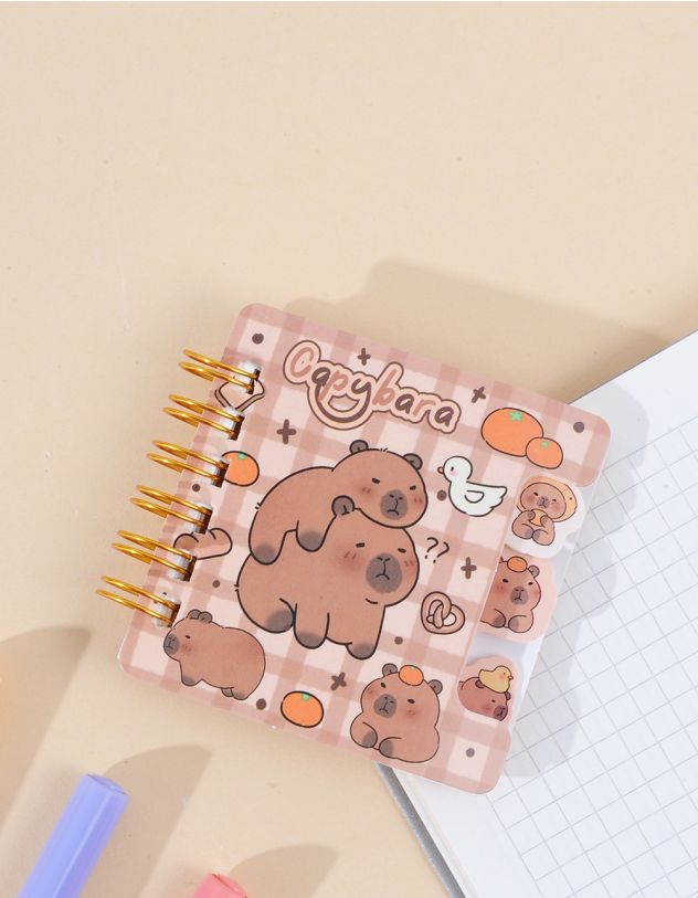 Блокнот з принтом капібари | 262107-22-XX - A-SHOP