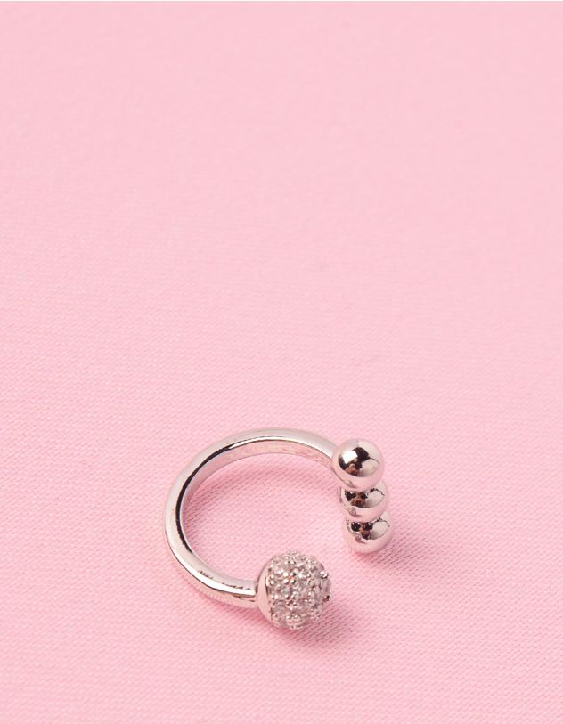 Сережка обманка з кулями | 248629-06-XX - A-SHOP