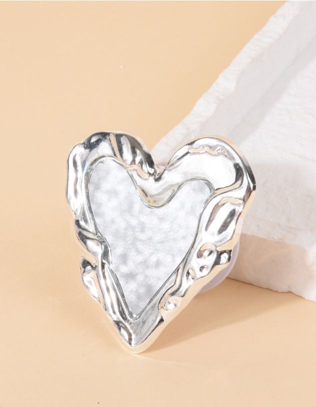 Попсокет у вигляді серця із розплавленого металу | 260699-05-XX - A-SHOP