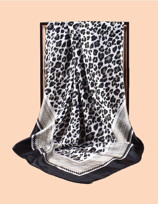 Хустка на шию з леопардовим принтом | 264850-02-XX - A-SHOP