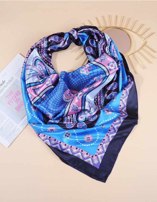 Хустка з кольоровим етнічним принтом | 264163-13-XX - A-SHOP