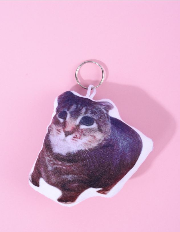 Брелок з принтом котика | 267791-11-XX - A-SHOP