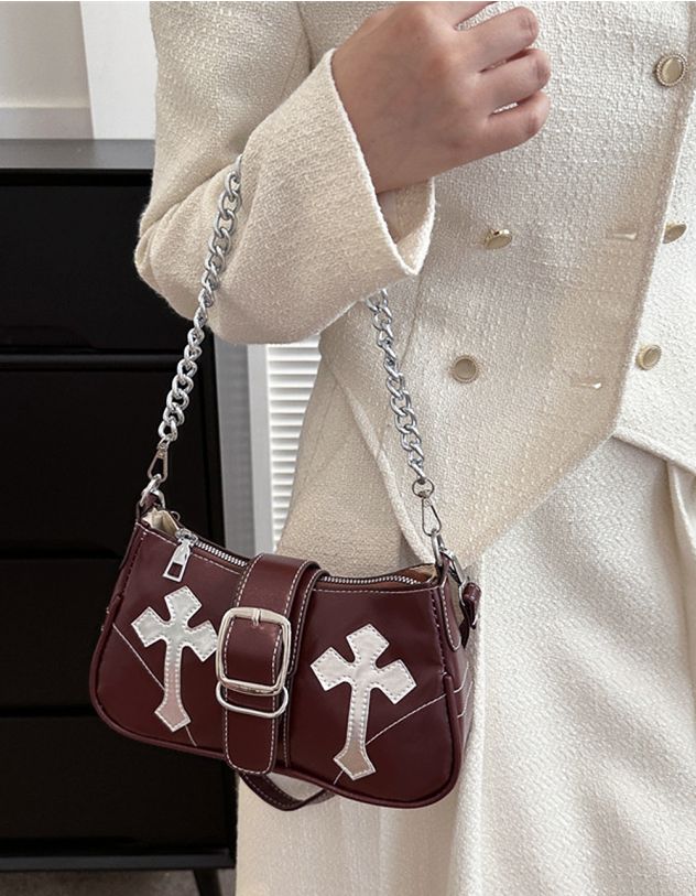 Сумка на ланцюжку з хрестами | 266316-33-XX - A-SHOP