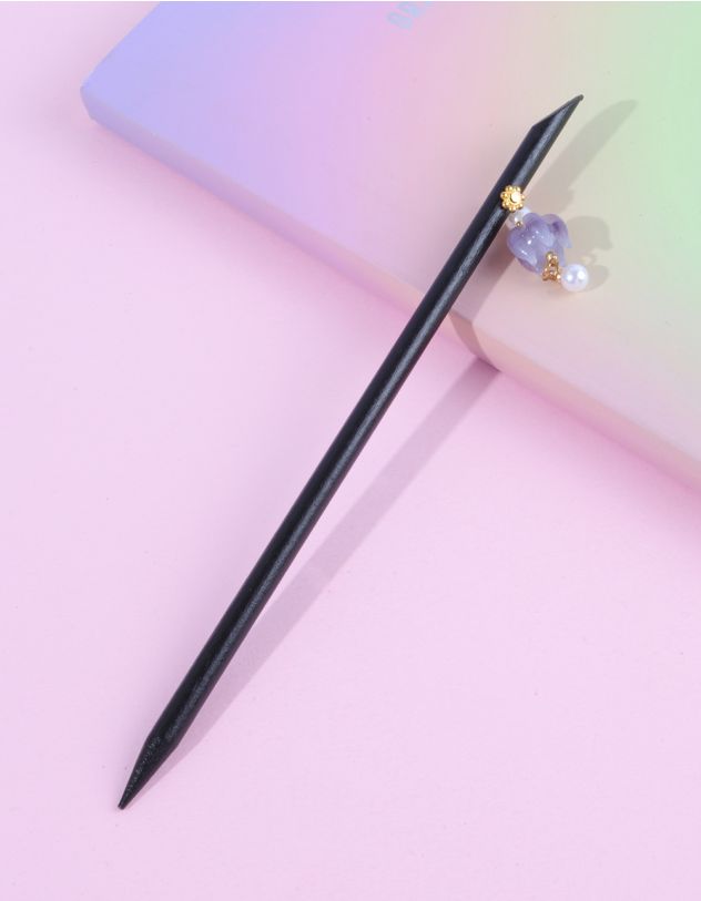 Заколка для волосся з квіткою та перлиною | 264876-03-XX - A-SHOP