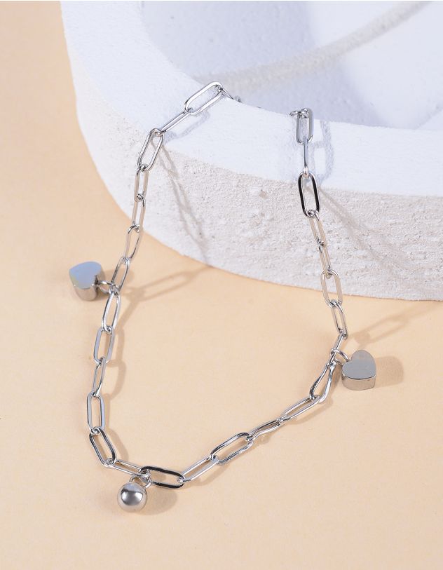 Браслет на руку із ланцюжка з підвіскою у вигляді серця | 265208-05-XX - A-SHOP