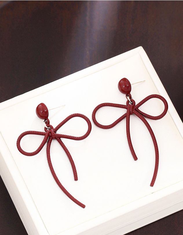 Сережки довгі у вигляді банта | 263592-15-XX - A-SHOP