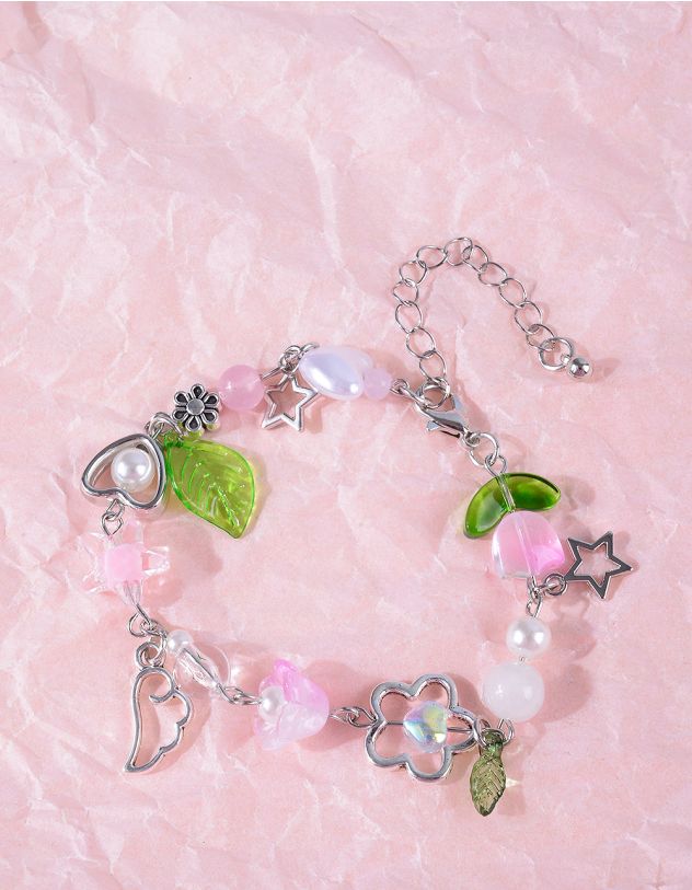 Браслет на руку з квітами та перлинами | 266849-14-XX - A-SHOP