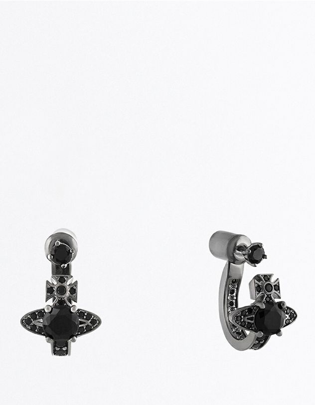 Сережки з Сатурном декоровані стразами | 258431-07-XX - A-SHOP