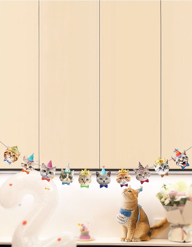 Гірлянда з зображенням котика | 266690-11-XX - A-SHOP