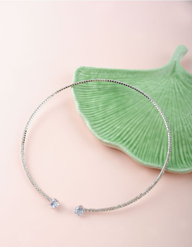 Чокер на шию з кристалами у вигляді сердець | 258179-06-XX - A-SHOP