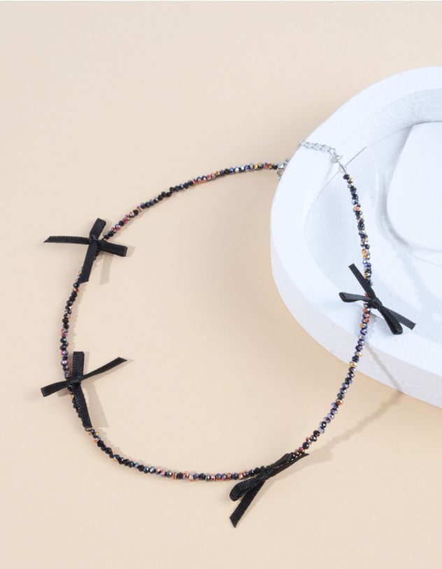 Чокер на шию із бісеру з бантами | 262969-02-XX - A-SHOP