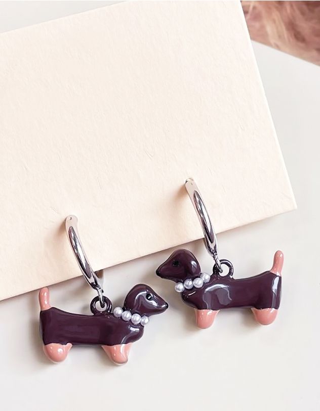 Сережки у вигляді такси з намистом | 263359-12-XX - A-SHOP