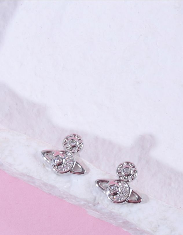 Сережки пусети у вигляді Сатурна | 263653-05-XX - A-SHOP