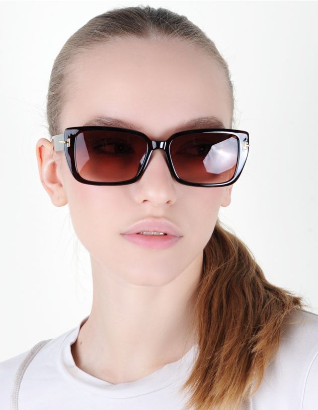 Окуляри сонцезахисні cat eye з фурнітурою | 262863-12-XX - A-SHOP