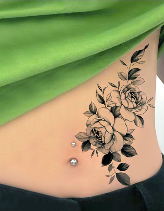 Татуювання тимчасове у вигляді троянди | 266288-01-XX - A-SHOP