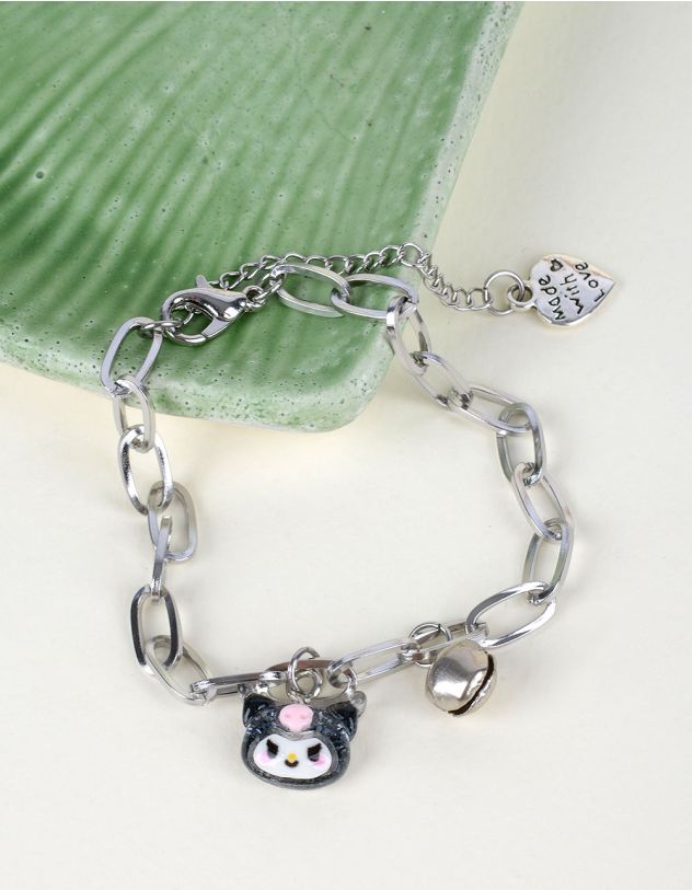 Браслет на руку із ланцюжка з кулоном у вигляді персонажа аніме  Куромі та Мелоді | 257718-07-XX - A-SHOP