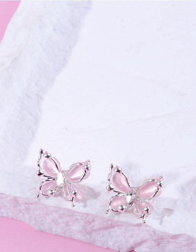 Сережки пусети у вигляді метелика | 261732-14-XX - A-SHOP