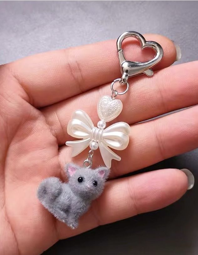 Брелок у вигляді кицьки з бантом | 266130-11-XX - A-SHOP