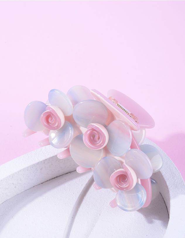 Заколка для волосся крабік з квітами | 264551-18-XX - A-SHOP