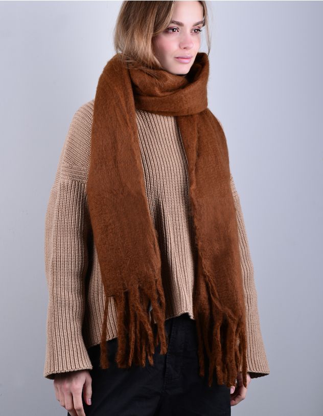 Палантин на шию з бахромою | 232958-12-XX - A-SHOP