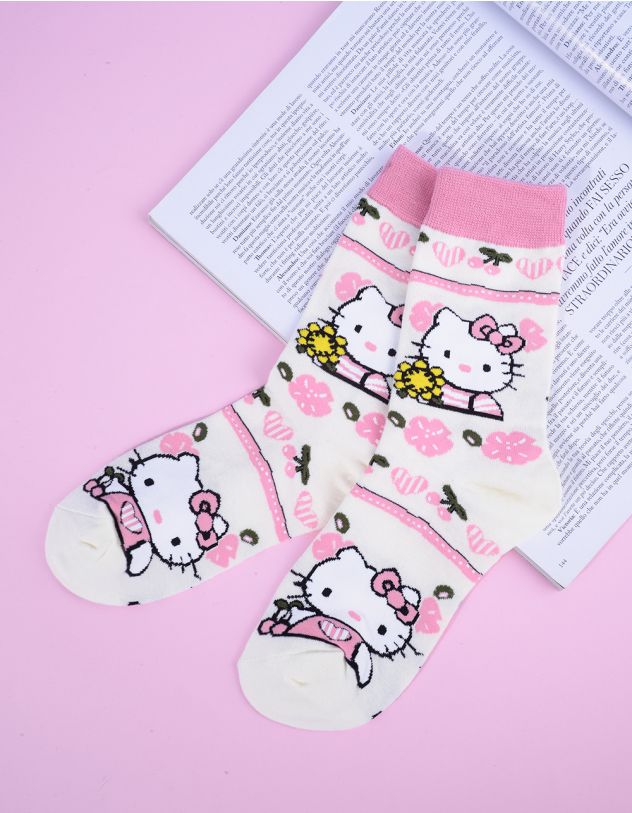 Шкарпетки з принтом персонажа аніме Кітті | 265611-40-XX - A-SHOP