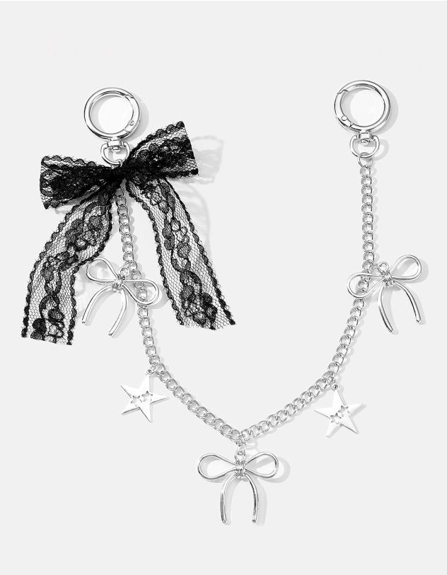 Ланцюжок на сумку з мереживним бантом та зірками | 266334-05-XX - A-SHOP