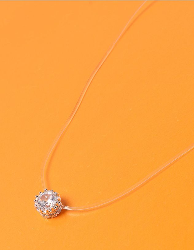 Чокер из лески с кристаллом в кулоне | 233713-06-XX - A-SHOP