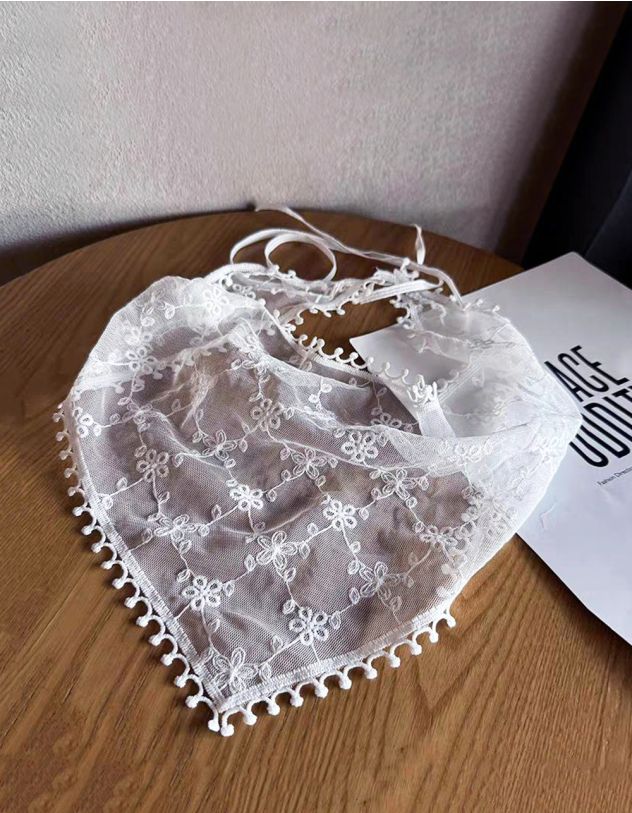 Хустка мереживна з ромашкою | 266235-01-XX - A-SHOP