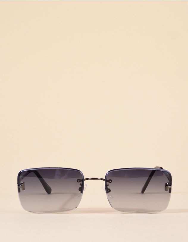 Окуляри сонцезахисні прямокутні з тонкими дужками | 266801-28-XX - A-SHOP