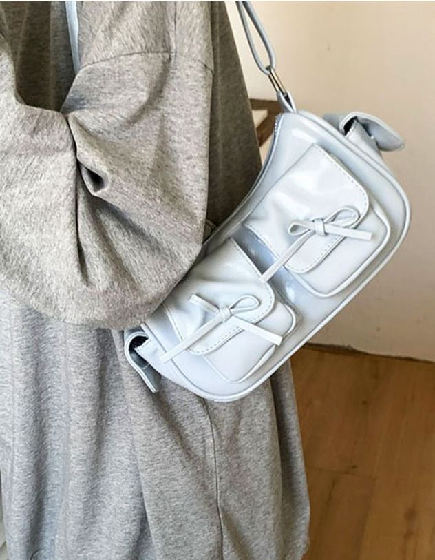 Сумка кросс боді з бантом на кишені | 265086-18-XX - A-SHOP