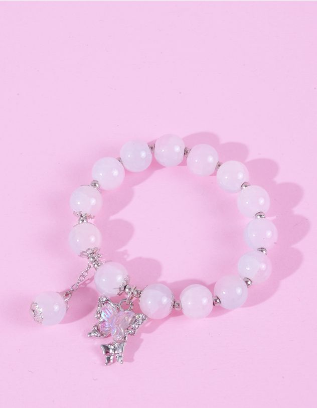 Браслет на руку із намистин з підвіскою у вигляді метелика | 262211-14-XX - A-SHOP