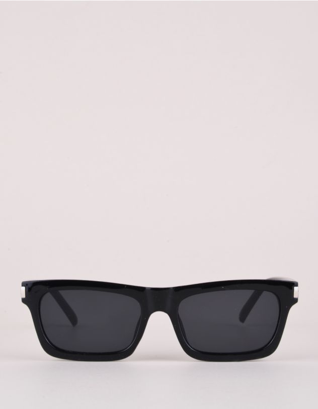 Окуляри сонцезахисні вузькі з фурнітурою на оправі | 266535-02-XX - A-SHOP