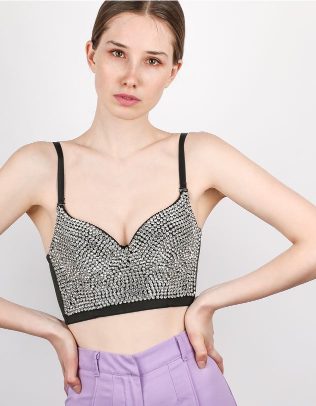 Топ декорований стразами | 247366-02-02 - A-SHOP