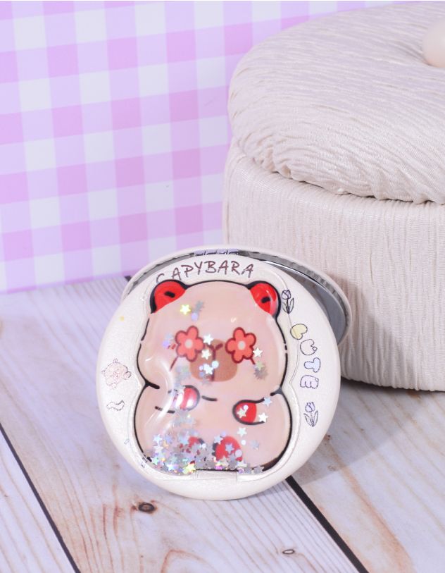 Дзеркало кишенькове з зображенням капібари | 263812-12-XX - A-SHOP